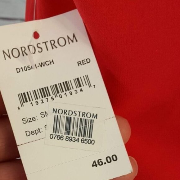 2/$15 Dee Elle Sleeveless Dress Red Small Lined Elastic Tank Style Chiffon NWT - Picture 4 of 7